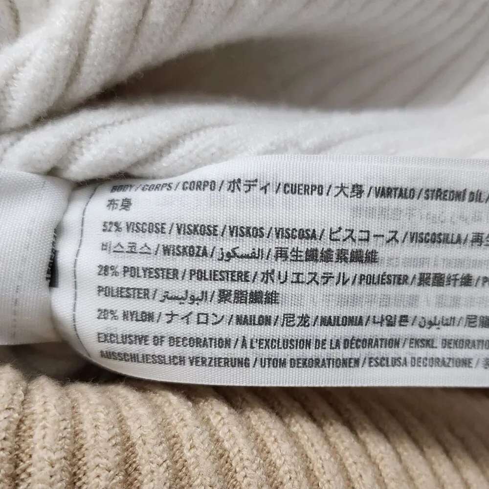 Abercrombie & Fitch‎ Sweater Womens Small Tan Luxeloft Colorblock Pullover Knit